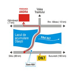 Harta Pensiunea AndraRamnicu Valcea